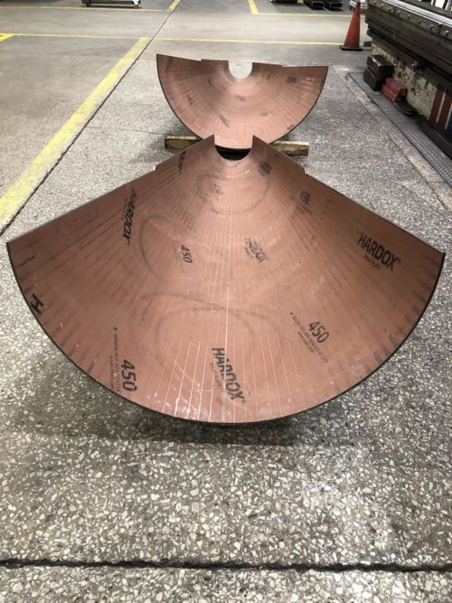 3/8” HARDOX 450 bump formed cone segments